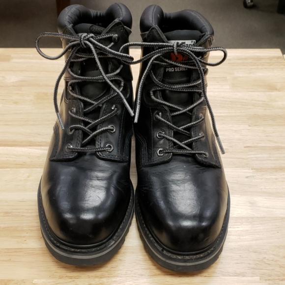 black ankle work boots
